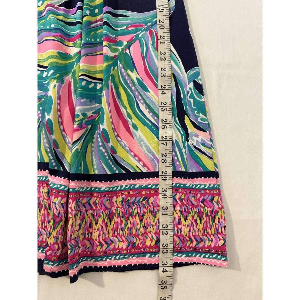 Lilly Pulitzer Marlowe Dress In Fronds Place V Neck 3/4 Sleeve Box Pleat Sz XS - Picture 7 of 7